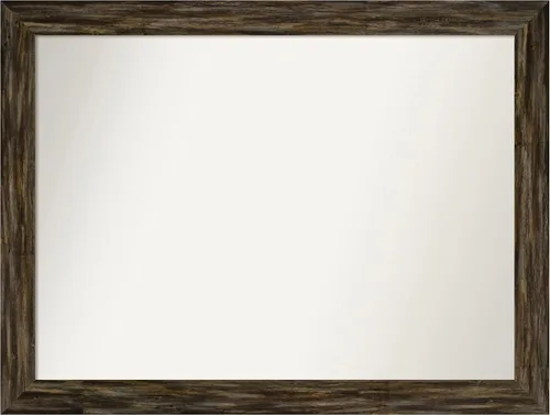 Miniatura 259 de Amanti Art Espejo de baño marrón para sobre el fregadero, 25 x 25 pulgadas, hecho a medida, espejo de tocador cuadrado marrón medio, marco de madera