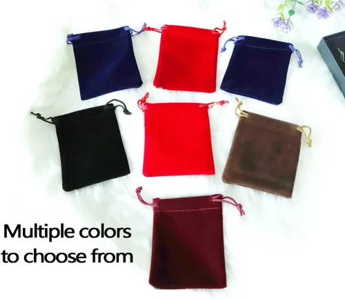 Miniatura 4 de GYBest Mejor Promoción al por mayor - Bolsas de joyería de tela de terciopelo negrobolsas de cordón (azul, 50pcs-3 "* 4 "-terciopelo)