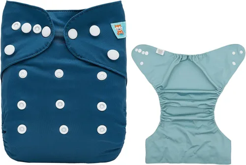 Miniatura 11 de ALVABABY Baby Cloth Diaper Cover, Swim Diaper,Nappy Shell Baby Girls and Boys Azul