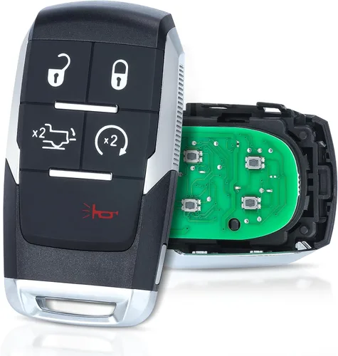 Llavero de repuesto para Ram 2500 3500 4500 5500 2019 2020 2021 2022 5 botones 433Mhz 4A Chip entrada sin llave Control remoto llave del coche FCC