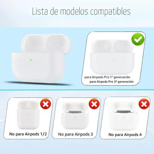 Miniatura 6 de OLEBAND Funda de carga de repuesto para Airpods Pro 2 y 1: fácil de emparejar tus auriculares Air pods Pro con botón de emparejamiento, soporta