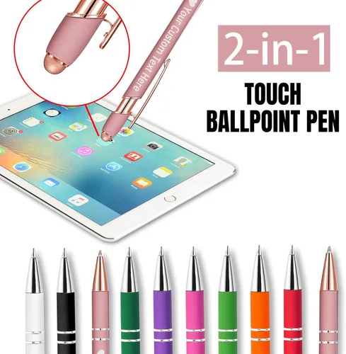 Miniatura 6 de STREADVE Bolígrafos personalizados personalizados con nombre grabado, logotipo, texto, bolígrafos de escritura suave, regalo personalizado para Negro