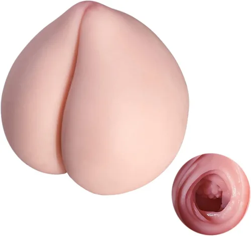 Copa de masturbación de miel melocotón y glúteos, molde real. Punto G portátil para adultos para succión de pene, próstata y coño, estimulación