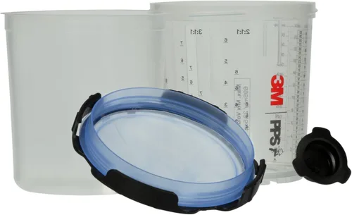 Miniatura 13 de 3M PPS 2.0 Kit de taza, tapas y forros para pistola pulverizadora, 26301, estándar, 22 onzas, filtro de 125 micrones, uso para automóviles, muebles