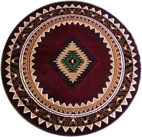 Miniatura 71 de Kingdom South West - Alfombra ovalada de nativos americanos, diseño bereber beige, D143 (3 pies x 4 pies 7 pulgadas, ovalada)