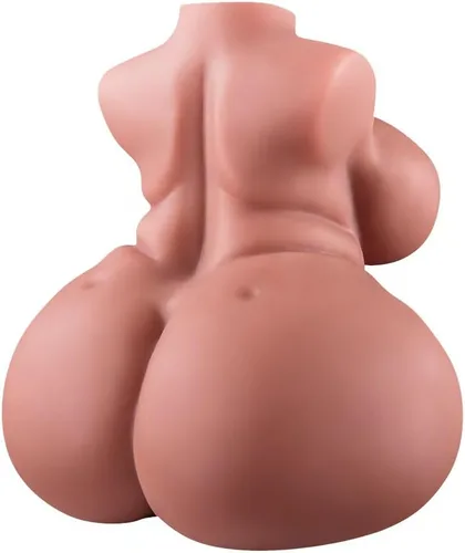 Muñeca sexual BBW con grandes senos gordos y trasero, torso marrón de 7.9 lb, muñeca de amor, vagina de bolsillo con columna vertebral incorporada,