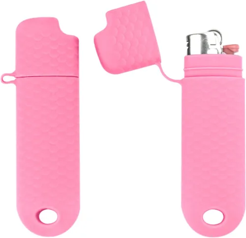 Miniatura 8 de Funda impermeable para encendedor BIC de 2 piezas, funda para encendedores regulares, tipo J6, supervivencia al aire libre, bolsa multiusos para Gris