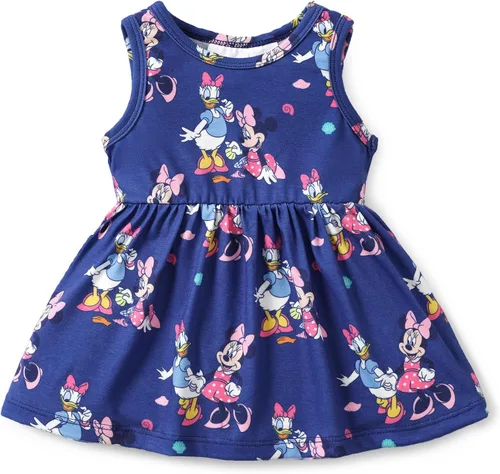 Miniatura 9 de Disney Minnie Mouse Princess Frozen Elsa Stitch - Vestido para niñas sin mangas y manga corta, ropa casual de verano para bebés y niños pequeños