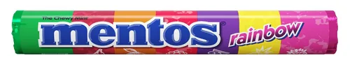 Miniatura 3 de Mentos Rollo de caramelo de menta masticable con sabores de frutas arcoíris (14 piezas) y rollo de caramelo de menta masticable Mentos sabores