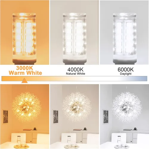 Miniatura 4 de winshine Bombilla LED G9 de 3000 K, luz blanca cálida, bombilla G9 de 4 W (equivalente a halógeno de 40 W), base de cerámica G9 bi pin con ángulo