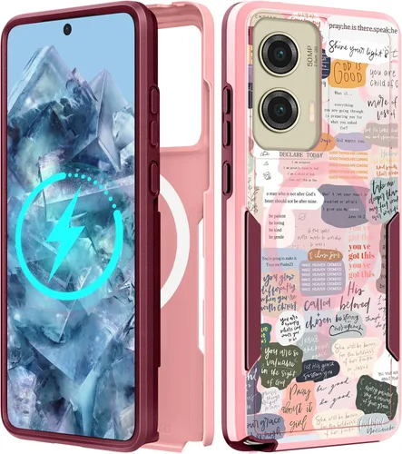 Miniatura 78 de Funda para Moto G 5G 2024 – Compatible con MagSafe para mujeres y niñas, bonita funda protectora magnética para teléfono, diseño femenino Kawaii