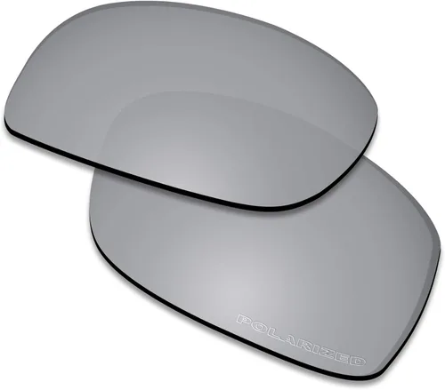 Lentes polarizados de repuesto de 0.079in de grosor para Oakley Valve 2014 OO9236 - Lentes polarizados de titanio plateado con revestimiento de