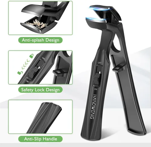Miniatura 5 de Cortauñas para personas mayores con uñas gruesas, cortauñas de cabeza angular grandes para uñas gruesas para hombres, cortauñas resistentes