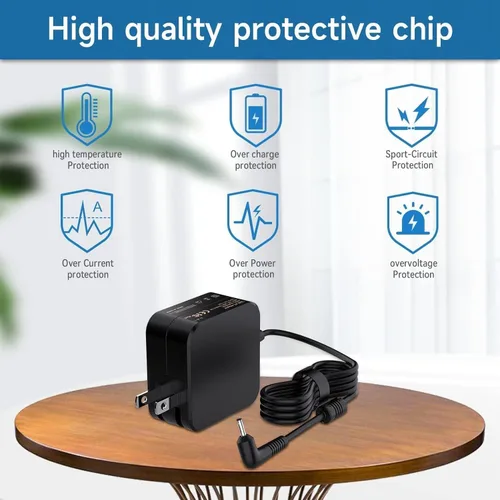 Miniatura 4 de Cargador para portátil de 45 W compatible con Lenovo IdeaPad 100s 310 320 330 330s 120s 510 520 530s 710s; Flex 4 5 6 1470 1480 1570; Chromebook N22