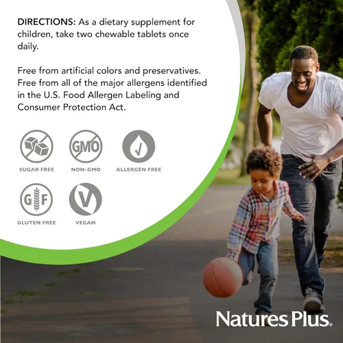Miniatura 6 de NaturesPlus Animal Parade MagKidz, sabor a cereza natural, 90 tabletas masticables con forma de animal, paquete de 2, apoyo para la salud ósea