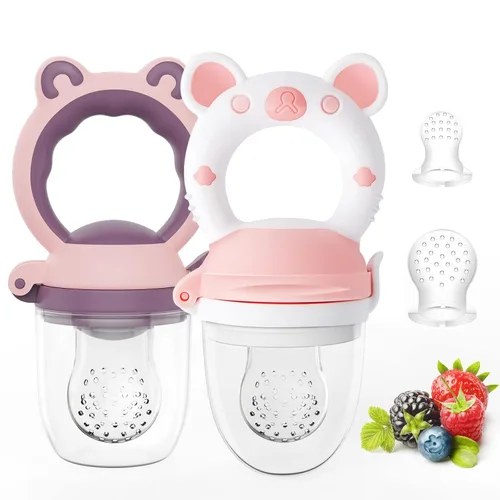 Miniatura 11 de Chupón alimentador de sólidos/frutas congeladas para bebés, juguete mordedor infantil 4M+, bolsa de silicona sin BPA y pezón, introduce sólidos