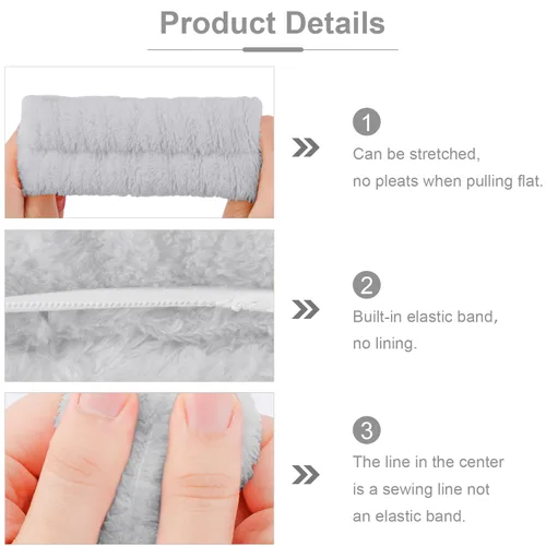 Miniatura 7 de Chanaco 12 piezas de bandas para la cabeza y toallas de muñeca de spa para lavado facial, juego de bandas para el maquillaje, bandas para el cuidado