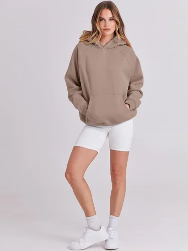 Miniatura 23 de ANRABESS - Sudaderas con capucha para mujer, sobre talla, de vellón de manga larga, modelo de 2024, para otoño