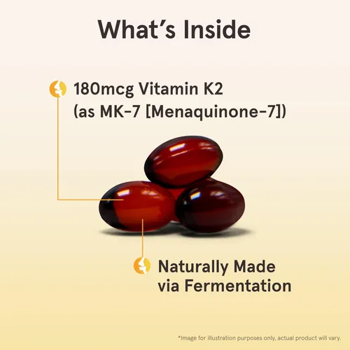 Miniatura 3 de Jarrow Formulas MK-7 180 mcg - Forma bioactiva de vitamina K2-30 porciones (cápsulas blandas) - para la salud ósea y cardiovascular - Suplemento