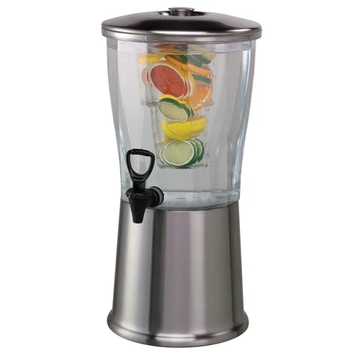Miniatura 2 de Service Ideas - CBDRT3SS - Despachador de bebidas, sin BPA, de acero inoxidable, redondo, 3 gal. CBDRT3SS acero inoxidable y plástico, certificado