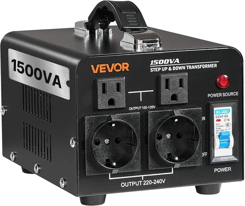 Miniatura 11 de VEVOR Transformador convertidor de voltaje, 500 VA, transformador de potencia elevador/abajo de servicio pesado, convertir de 110 V a 220 V y 220 V