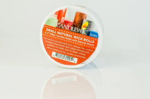 CANDLEWIC Mechas naturales para hacer velas, carretes de 100 pies (carrete SM.NATURALWICK -100 pies (ECO-8))
