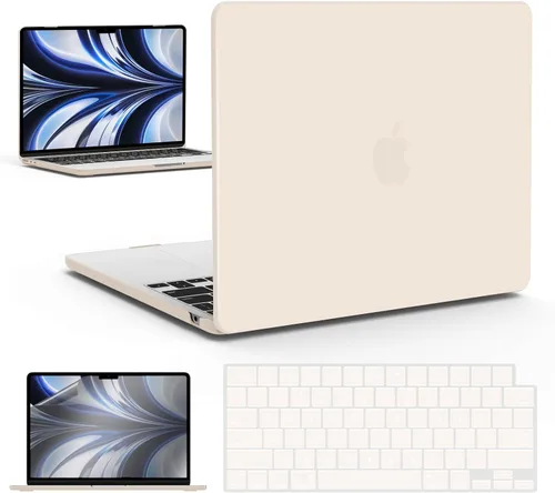 Miniatura 14 de IBENZER Funda para MacBook Air de 13 pulgadas 2026 2025 2024 2023 2022 M4 A3240 M3 A3113 M2 A2681, funda rígida con cubierta de teclado ScreenFilm