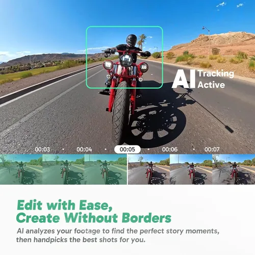 Miniatura 6 de AKASO 360 Cámara de acción resistente al clima de 360° - Video 360 de 5.7K con sensores de 1/2 pulgada de 48 MP, foto 360 de 72 MP, 360-SuperSmooth