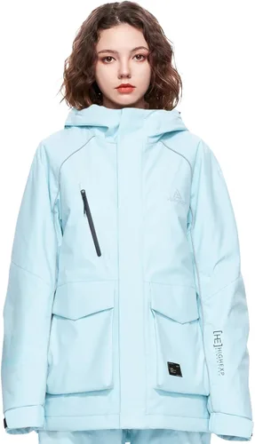 Miniatura 10 de Chaqueta de esquí para snowboard, nieve, invierno, impermeable, aislada, resistente al viento, holgada, cálida con capucha para hombres y mujeres
