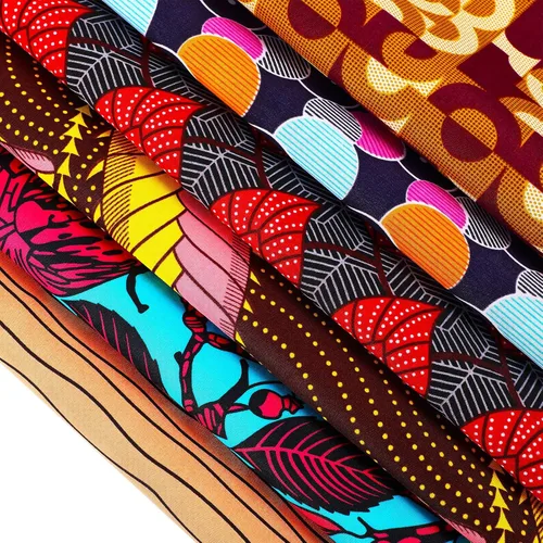 Miniatura 5 de 12 piezas de tela africana con estampado africano de tela africana por yarda para coser cubrir la cara, proyectos de manualidades y trabajos