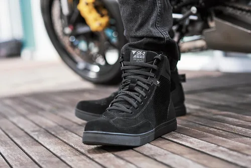 Miniatura 6 de SHIMA SX-2 Evo Botas de motociclismo para hombres, ventiladas, de cuero, para calle, verano, de ante, deportivas, sigilosas, para turismo
