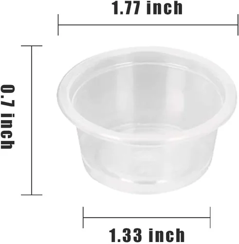 Miniatura 2 de Plato de comida Gecko crestado, 100 unidades, tazas de alimentación de reptiles de plástico de 0.5 onzas
