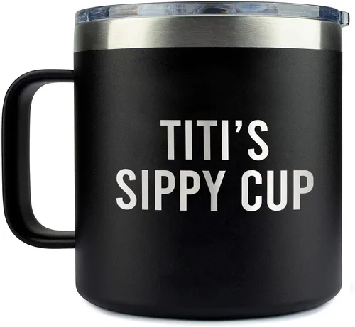 Yanashop88 Titi's Sippy Cup - Taza de café de 14 onzas, vaso Titi, regalos de cumpleaños para Titi de hija - Hijo - Nuevos regalos de Titi - Regalo