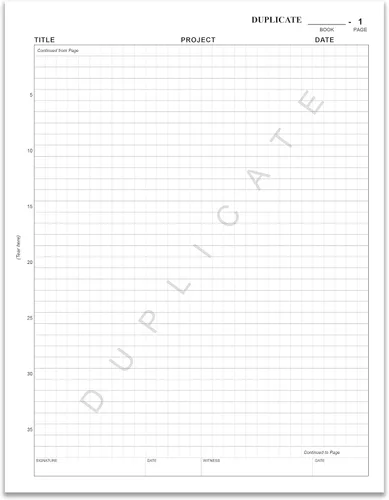Miniatura 6 de BookFactory Cuaderno de laboratorio de química sin carbono – 50 juegos de páginas (8.5 x 11 pulgadas) (duplicador) – Páginas de cuadrícula