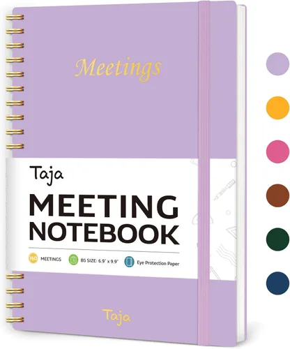 Miniatura 14 de Cuaderno de reuniones para organización del trabajo, cuaderno de trabajo con artículos de acción, agenda para tomar notas, 160 páginas