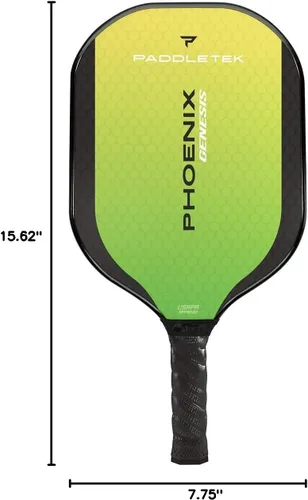 Miniatura 7 de Paddletek Phoenix Genesis - Paletas profesionales de pickleball con núcleo de panal - Superficie epoxi de policarbonato y fibra de vidrio - Agarre
