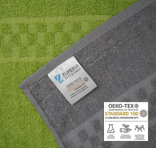 Miniatura 9 de ZUPERIA Paquete de 7 toallas de baño de 30 x 54 pulgadas, ultra suaves, 100% algodón, grandes, altamente absorbentes, para baño, piscina, gimnasio