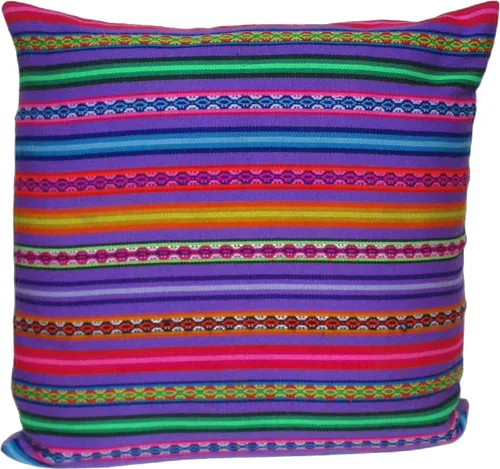 Miniatura 6 de Funda de cojín de tela inca, funda de cojín decorativa de Perú, funda de cojín de algodón estilo peruano para sofá de 18 pulgadas x 18 pulgadas Negro