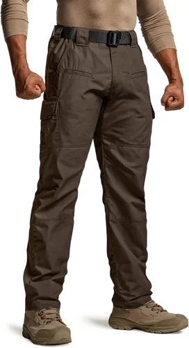 CQR Pantalones tácticos tipo cargo, para hombre, tejido Ripstop, resistentes al agua, ligeros, para uso diario, para el trabajo, senderismo o