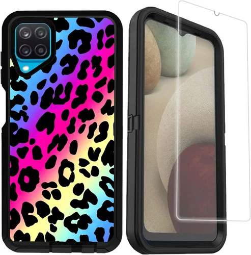 Miniatura 8 de Funda compatible con Samsung Galaxy A12 – Camo resistente a prueba de golpes con protector de lente de cámara [protección de grado militar]