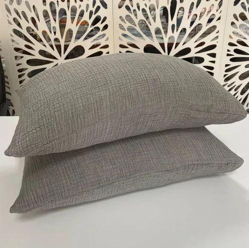 Miniatura 10 de Manta de muselina 100% algodón, colcha de 4 capas, funda de cama suave de muselina de algodón turco, colcha reversible, gris antracita