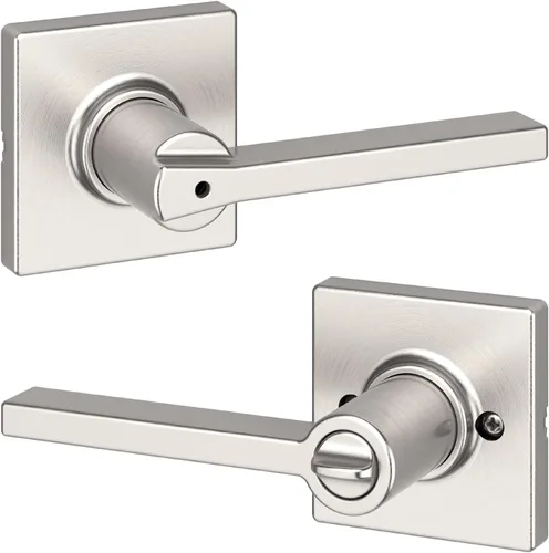 Miniatura 12 de Kwikset Casey - Manija de puerta de paso interior, palanca para puertas de armario y pasillo, manija reversible sin bloqueo, negro mate
