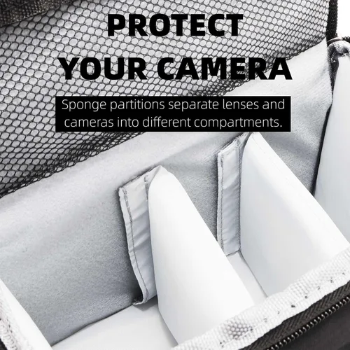Miniatura 2 de Bolsa compacta para cámara: elegante, a prueba de golpes, versátil funda de hombro para hombres y mujeres DSLR, sin espejo y cámaras digitales