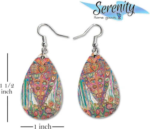 Miniatura 27 de Maureen Claffy Artist Collection Compassion Teardrop Dangle Earrings Set Cute Girls Womens Jewelry Earings Holiday Gifts Summer Decorations