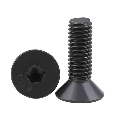 Miniatura 2 de 35 piezas Grado 10.9 Tornillos de cabeza plana de acero de aleación con cabeza hexagonal y zócalo métrico M8 x 16/20/25/30/40mm, juego de tornillos