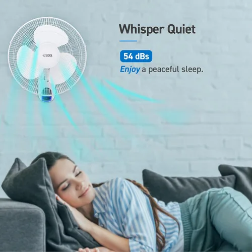 Miniatura 5 de Commercial Cool Ventilador de pared de 16 pulgadas con control remoto, blanco (CCFWR16W)