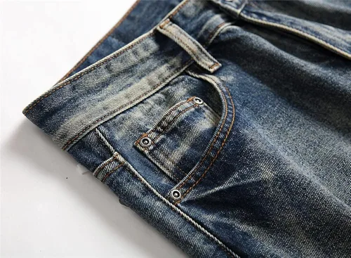 Miniatura 4 de AITITIA Jeans rasgados de corte regular para hombre