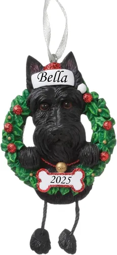 Miniatura 32 de Adorno personalizado para 2025, raza pura de perro Beagle, adorno para árbol de Navidad, decoración profesional personalizada, regalo para cachorro