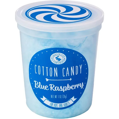 Miniatura 3 de Algodón de azúcar con sabor gourmet a frambuesa azul y vainilla rosa clásica (paquete de 12) – Idea única para vacaciones, cumpleaños, regalos
