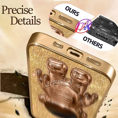 Miniatura 70 de Buleens Funda para iPhone 11 Pro Max Astronauta, Fundas Transparentes para iPhone 11 ProMax con Papel con Purpurina y Soporte de Astronauta, Mujeres